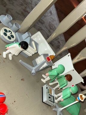 Playmobil Style Green Nurse and Medical Team Playset